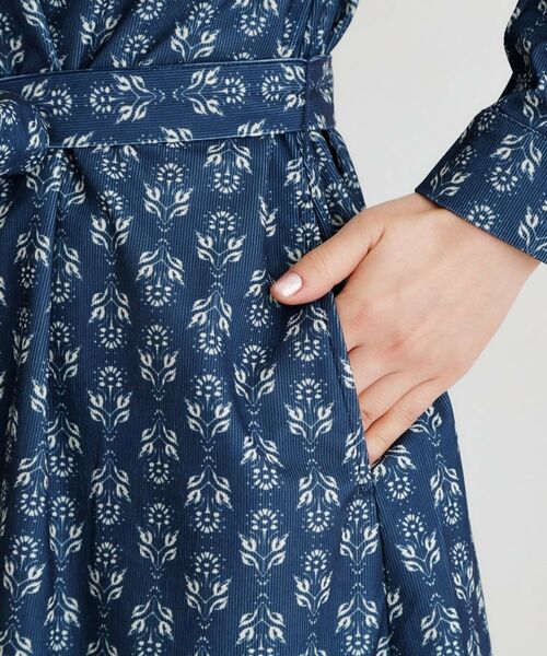 LAURA ASHLEY / ローラ アシュレイ ミニ丈・ひざ丈ワンピース | 【WEB限定/洗える/M‐LL 3サイズ/羽織に使える】シュルートン柄コーデュロイワンピース | 詳細15