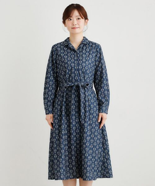 LAURA ASHLEY / ローラ アシュレイ ミニ丈・ひざ丈ワンピース | 【WEB限定/洗える/M‐LL 3サイズ/羽織に使える】シュルートン柄コーデュロイワンピース | 詳細9