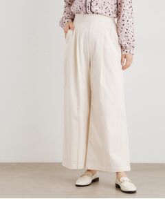 LAURA ASHLEY / ローラ アシュレイ パンツ | 【Sサイズあり／ウエストゴム】細畝コーデュロイ セミワイドパンツ