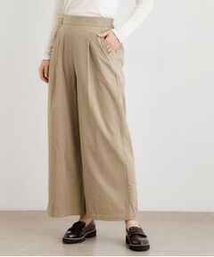 LAURA ASHLEY / ローラ アシュレイ パンツ | 【Sサイズあり／ウエストゴム】細畝コーデュロイ セミワイドパンツ