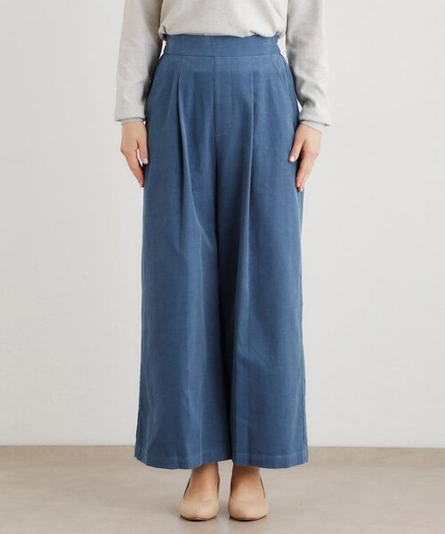 LAURA ASHLEY / ローラ アシュレイ パンツ | 【Sサイズあり/ウエストゴム】細畝コーデュロイ セミワイドパンツ | 詳細13