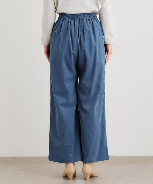 LAURA ASHLEY / ローラ アシュレイ パンツ | 【Sサイズあり/ウエストゴム】細畝コーデュロイ セミワイドパンツ | 詳細15