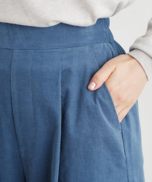 LAURA ASHLEY / ローラ アシュレイ パンツ | 【Sサイズあり/ウエストゴム】細畝コーデュロイ セミワイドパンツ | 詳細18