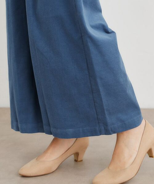 LAURA ASHLEY / ローラ アシュレイ パンツ | 【Sサイズあり/ウエストゴム】細畝コーデュロイ セミワイドパンツ | 詳細19