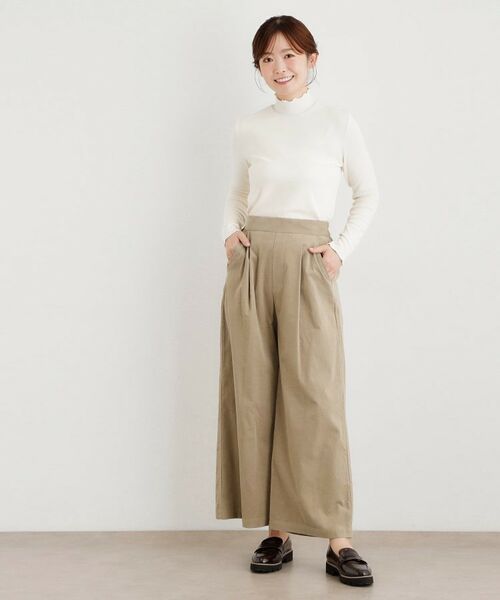 LAURA ASHLEY / ローラ アシュレイ パンツ | 【Sサイズあり/ウエストゴム】細畝コーデュロイ セミワイドパンツ | 詳細6