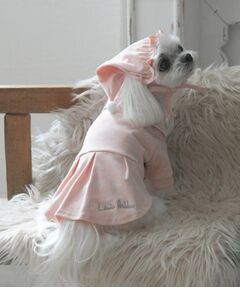 LAURA ASHLEY / ローラ アシュレイ ペットグッズ | 【パジャマ・帽子セット/面ファスナー仕様】スノー フレーク柄 ドッグウエア