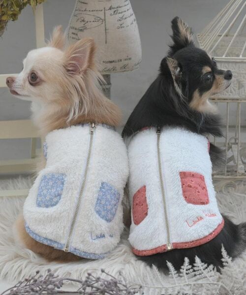 LAURA ASHLEY / ローラ アシュレイ ペットグッズ | 【ふわふわ素材/面ファスナー仕様】グリンテグ柄 ドッグウエア | 詳細9