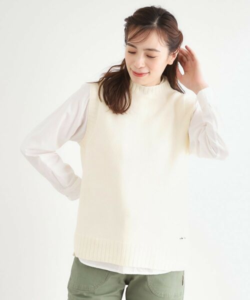 LAURA ASHLEY / ローラ アシュレイ ベスト | 【日本製/ワンマイルウエア】ソフトウール ベスト | 詳細1