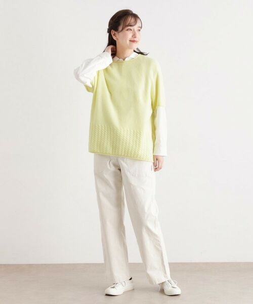 LAURA ASHLEY / ローラ アシュレイ カットソー | 【日本製/ワンマイルウエア/メリノウール混100%】 半袖プルオーバー | 詳細6