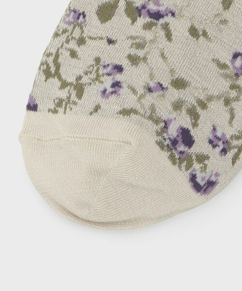 LAURA ASHLEY / ローラ アシュレイ ソックス | タルラ柄 レーヨンシルク混 クルーソックス | 詳細4