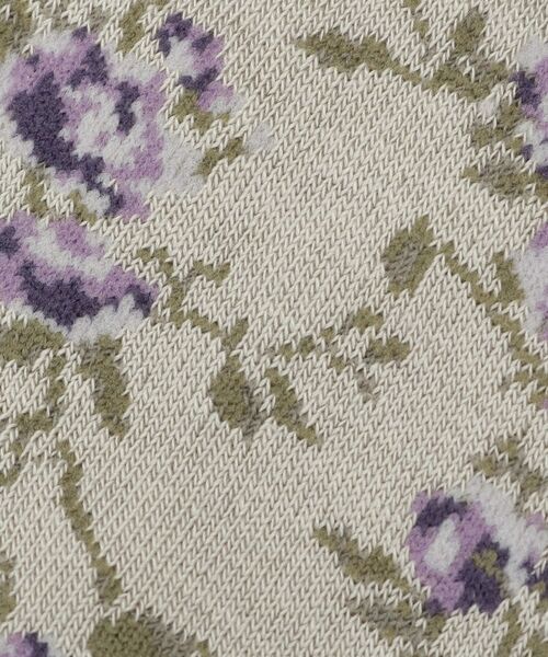 LAURA ASHLEY / ローラ アシュレイ ソックス | タルラ柄 レーヨンシルク混 クルーソックス | 詳細5