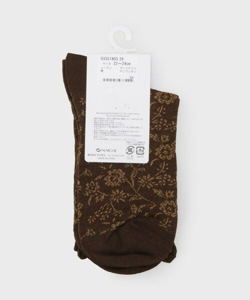 LAURA ASHLEY / ローラ アシュレイ ソックス | フォックス刺繍 レーヨンシルク混 クルーソックス | 詳細2
