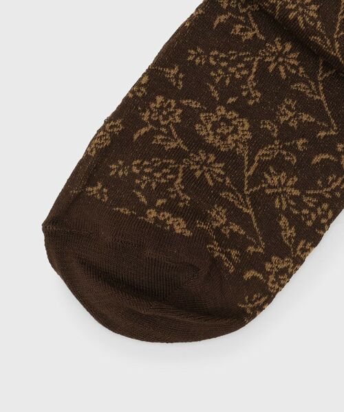 LAURA ASHLEY / ローラ アシュレイ ソックス | フォックス刺繍 レーヨンシルク混 クルーソックス | 詳細4