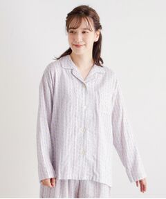 LAURA ASHLEY / ローラ アシュレイ ルームウェア | 綿100％ ダブルガーゼ使用 「タロントンストライプ」柄 パジャマ
