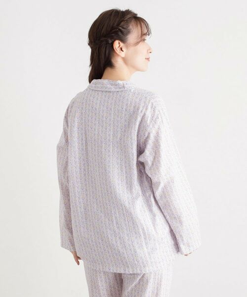 LAURA ASHLEY / ローラ アシュレイ ルームウェア | 綿100％ ダブルガーゼ使用 「タロントンストライプ」柄 パジャマ | 詳細17