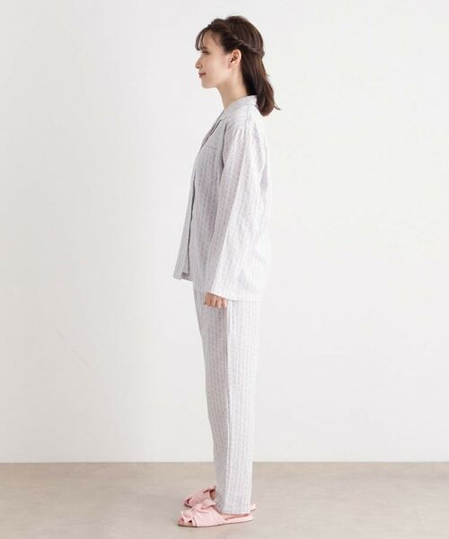 LAURA ASHLEY / ローラ アシュレイ ルームウェア | 綿100％ ダブルガーゼ使用 「タロントンストライプ」柄 パジャマ | 詳細23