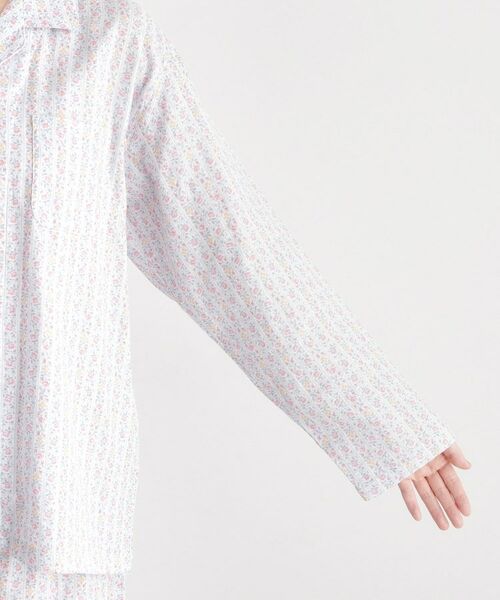 LAURA ASHLEY / ローラ アシュレイ ルームウェア | 綿100％ ダブルガーゼ使用 「タロントンストライプ」柄 パジャマ | 詳細26