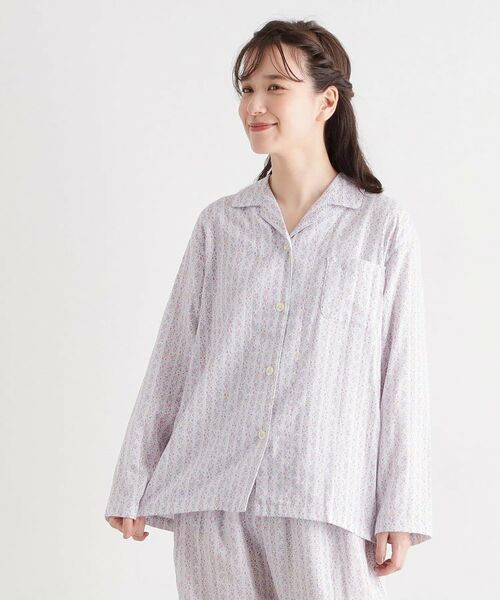 LAURA ASHLEY/ローラ アシュレイ 綿100% ダブルガーゼ使用 「タロントンストライプ」柄 パジャマ ピンク(171) 00(FREE) LAURA ASHLEY/ローラ アシュレイ 綿100% ダブルガーゼ使用 「タロントンストライプ」柄 パジャマ ピンク(171) 00(FREE)