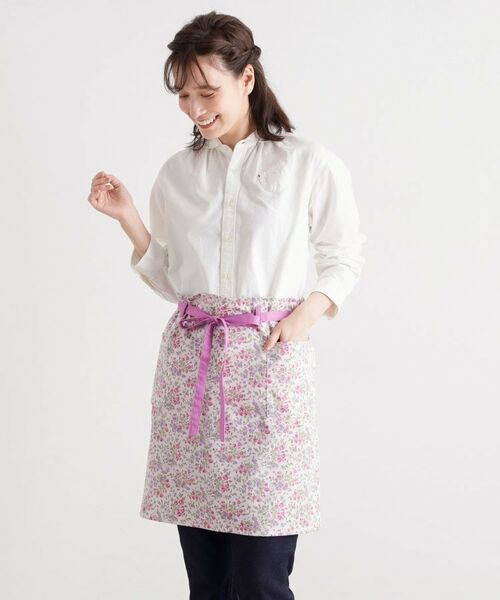 LAURA ASHLEY / ローラ アシュレイ インテリア・生活雑貨・ホビー・ステーショナリー | 【形態安定加工】エラビー フローラル柄 カフェ エプロン | 詳細7