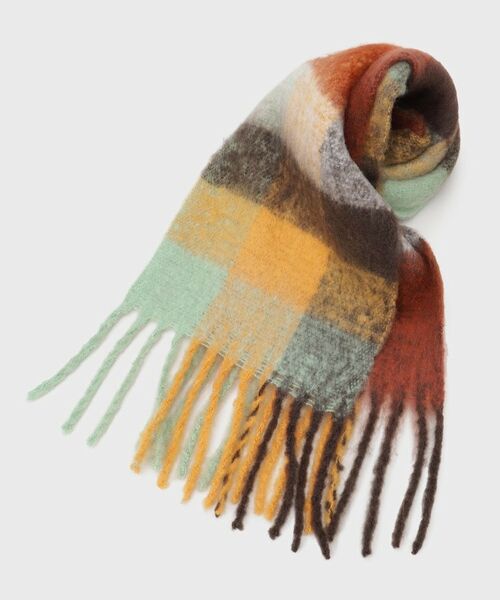 LAURA ASHLEY / ローラ アシュレイ マフラー・ショール・スヌード・ストール | ブークレブロックチェックマフラー | 詳細1