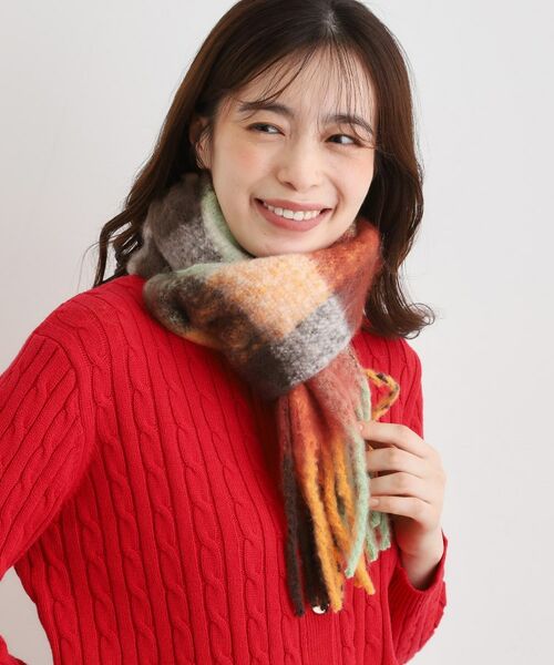 LAURA ASHLEY / ローラ アシュレイ マフラー・ショール・スヌード・ストール | ブークレブロックチェックマフラー | 詳細4