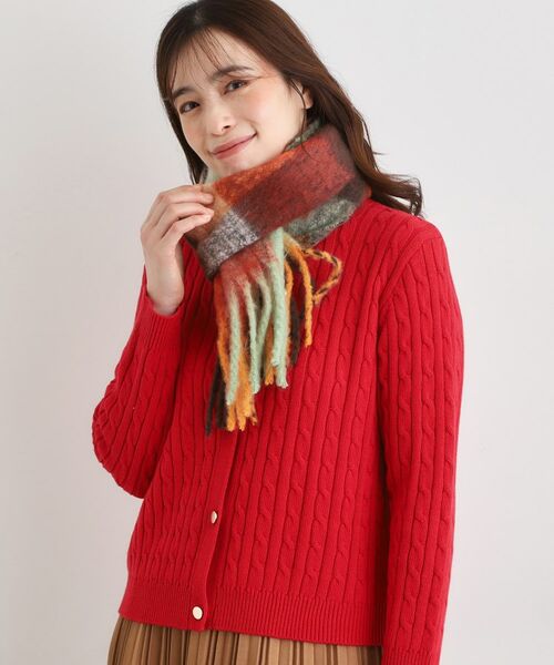 LAURA ASHLEY / ローラ アシュレイ マフラー・ショール・スヌード・ストール | ブークレブロックチェックマフラー | 詳細5