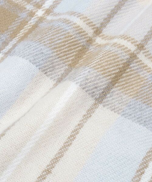 LAURA ASHLEY / ローラ アシュレイ マフラー・ショール・スヌード・ストール | ウール混チェックストール | 詳細3