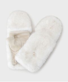 LAURA ASHLEY / ローラ アシュレイ 手袋 | 【指先2WAY】フェイクファーミトン