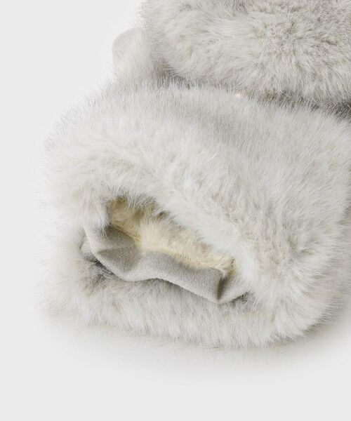 LAURA ASHLEY / ローラ アシュレイ 手袋 | 【指先2WAY】フェイクファーミトン | 詳細4