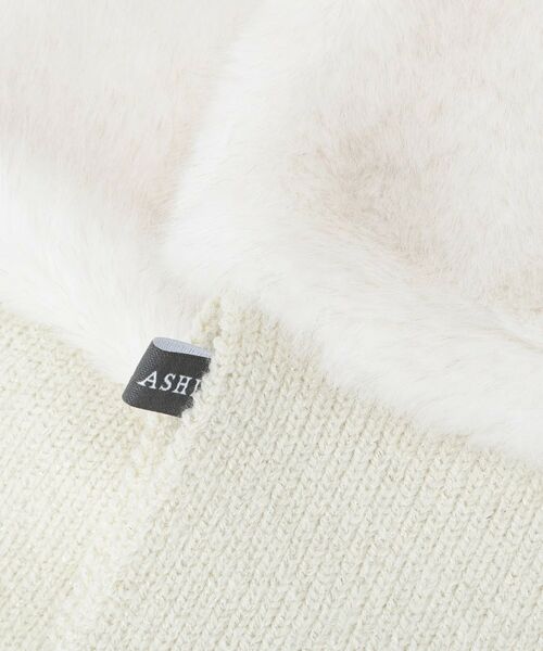 LAURA ASHLEY / ローラ アシュレイ マフラー・ショール・スヌード・ストール | 【差し込み式／フェイクファー】ニットストール | 詳細4