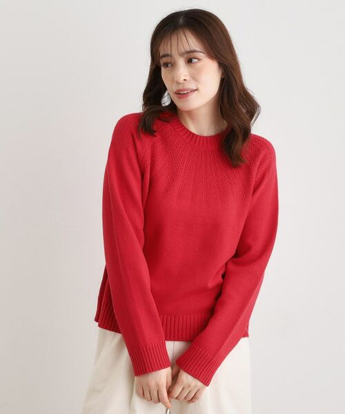 LAURA ASHLEY / ローラ アシュレイ ニット・セーター | 【洗える／同素材アイテムあり】求心ケーブル編み プルオーバーニット | 詳細10