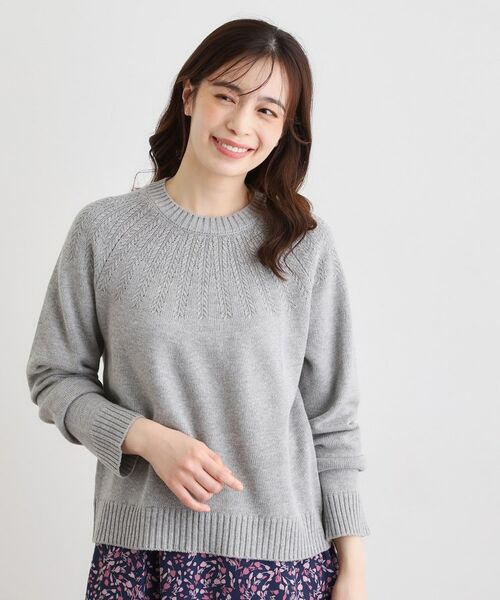 LAURA ASHLEY / ローラ アシュレイ ニット・セーター | 【洗える／同素材アイテムあり】求心ケーブル編み プルオーバーニット | 詳細5