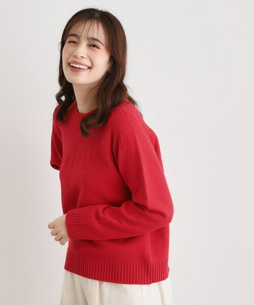 LAURA ASHLEY / ローラ アシュレイ ニット・セーター | 【洗える／同素材アイテムあり】求心ケーブル編み プルオーバーニット | 詳細9