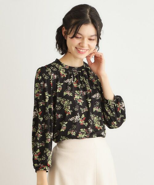 LAURA ASHLEY / ローラ アシュレイ チュニック | 【洗える／ジャージ素材／同柄アイテムあり】ベリーズ スペースド柄チュニック | 詳細1