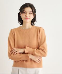 LAURA ASHLEY / ローラ アシュレイ ニット・セーター | 【FOX混／洗える／袖口フリル】 柄編みプルオーバーニット