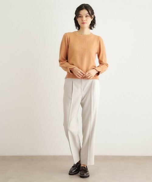 LAURA ASHLEY / ローラ アシュレイ ニット・セーター | 【FOX混／洗える／袖口フリル】 柄編みプルオーバーニット | 詳細14