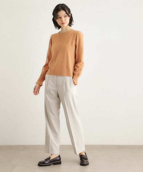 LAURA ASHLEY / ローラ アシュレイ ニット・セーター | 【FOX混／洗える／袖口フリル】 柄編みプルオーバーニット | 詳細15