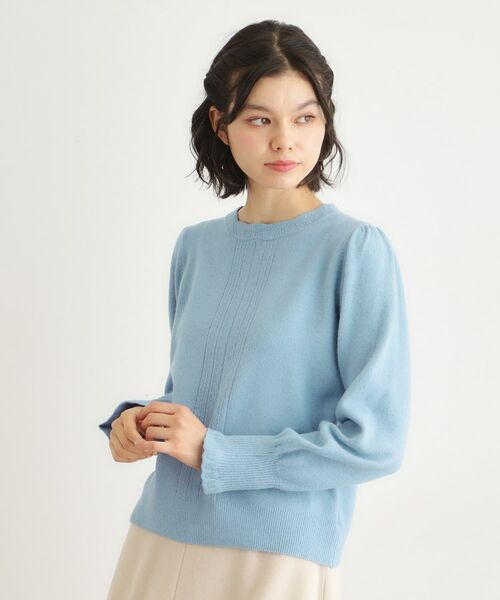 LAURA ASHLEY / ローラ アシュレイ ニット・セーター | 【FOX混／洗える／袖口フリル】 柄編みプルオーバーニット | 詳細17