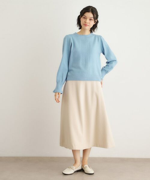 LAURA ASHLEY / ローラ アシュレイ ニット・セーター | 【FOX混／洗える／袖口フリル】 柄編みプルオーバーニット | 詳細19