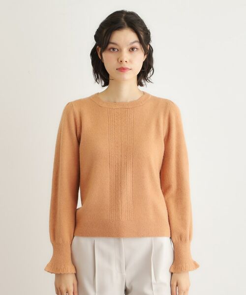 LAURA ASHLEY / ローラ アシュレイ ニット・セーター | 【FOX混／洗える／袖口フリル】 柄編みプルオーバーニット | 詳細21