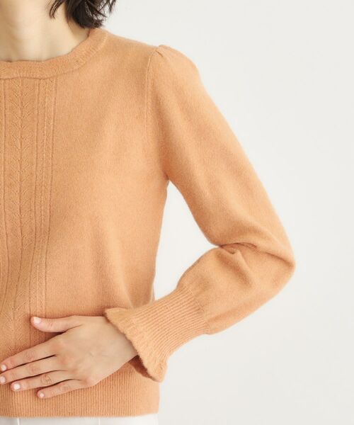 LAURA ASHLEY / ローラ アシュレイ ニット・セーター | 【FOX混／洗える／袖口フリル】 柄編みプルオーバーニット | 詳細25