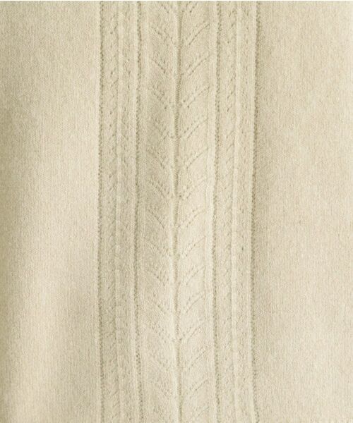 LAURA ASHLEY / ローラ アシュレイ ニット・セーター | 【FOX混／洗える／袖口フリル】 柄編みプルオーバーニット | 詳細4