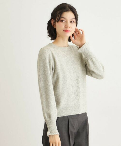 LAURA ASHLEY / ローラ アシュレイ ニット・セーター | 【FOX混／洗える／袖口フリル】 柄編みプルオーバーニット | 詳細5