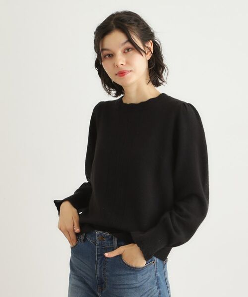 LAURA ASHLEY / ローラ アシュレイ ニット・セーター | 【FOX混／洗える／袖口フリル】 柄編みプルオーバーニット | 詳細9