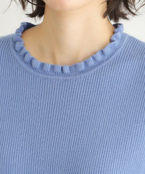 LAURA ASHLEY / ローラ アシュレイ ニット・セーター | 【洗える/ウール混/サスティナブル素材】フリルネックペプラム プルオーバーニット | 詳細20