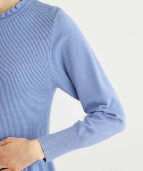 LAURA ASHLEY / ローラ アシュレイ ニット・セーター | 【洗える/ウール混/サスティナブル素材】フリルネックペプラム プルオーバーニット | 詳細21