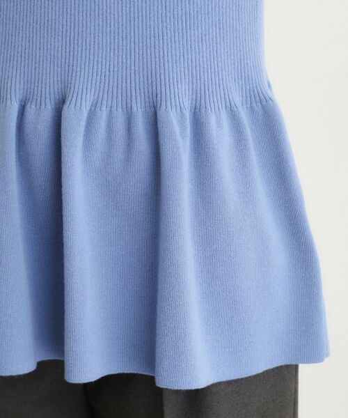 LAURA ASHLEY / ローラ アシュレイ ニット・セーター | 【洗える/ウール混/サスティナブル素材】フリルネックペプラム プルオーバーニット | 詳細22