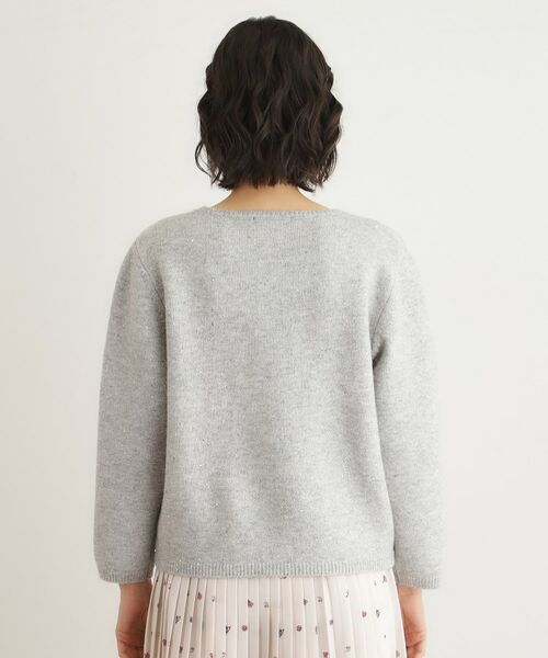 LAURA ASHLEY / ローラ アシュレイ ニット・セーター | 【洗える/ウール混】ミニスパンコール プルオーバーニット | 詳細15