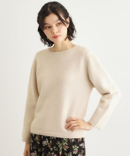 LAURA ASHLEY / ローラ アシュレイ ニット・セーター | 【洗える/ウール混】ミニスパンコール プルオーバーニット | 詳細5