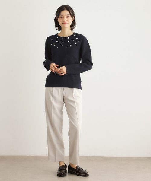 LAURA ASHLEY / ローラ アシュレイ ニット・セーター | 【モヘヤ混／洗える／ビジュー付き】プルオーバーニット | 詳細10